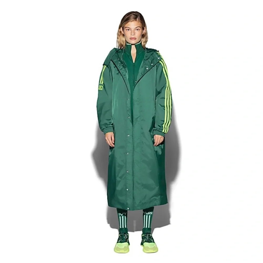 IVY PARK X Adidas Limited Edition! Green Trench Rain Coat. Unisex style! - Picture 2 of 16